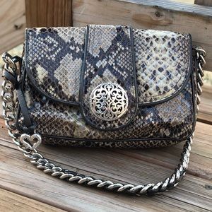 Brighton Snakeskin Embossed Leather Purse